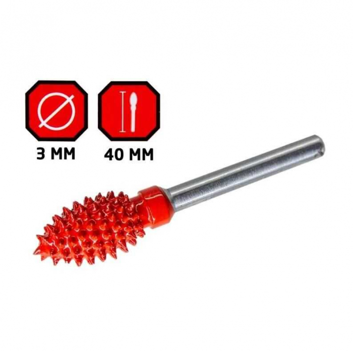 Raspel din carbura de tungsten de forma conica ROX Wood, 13xØ8.5 mm [2]