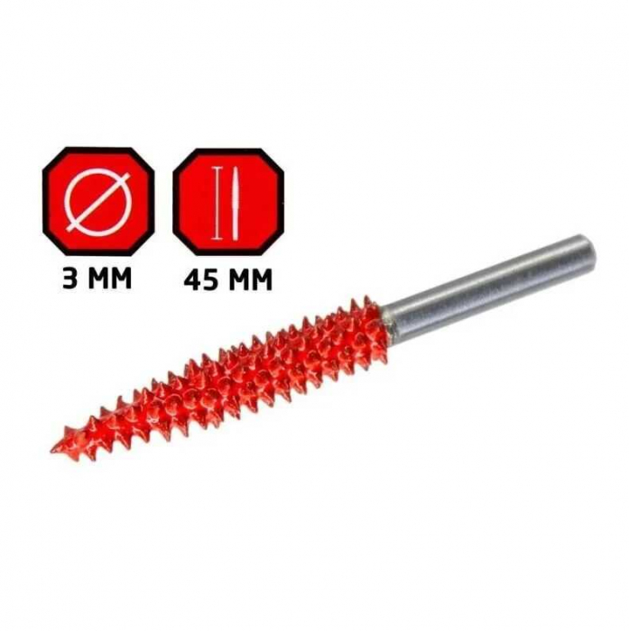 Raspel din carbura de tungsten in forma de ac ROX Wood 153ROX0276, 45xØ6 mm [2]