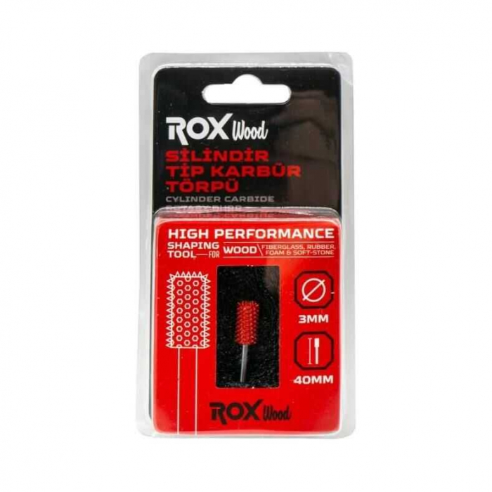 Raspel din carbura de tungsten in forma de ac ROX Wood 153ROX0278, 15xØ8 mm [5]