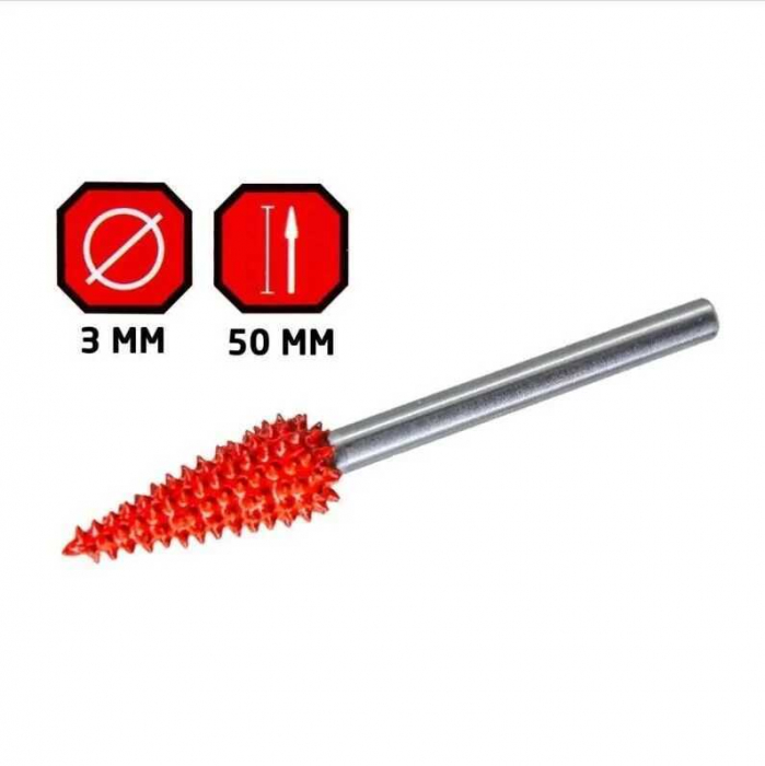 Raspel din carbura de tungsten in forma de con ROX Wood 153ROX0277,  50xØ8 mm [2]