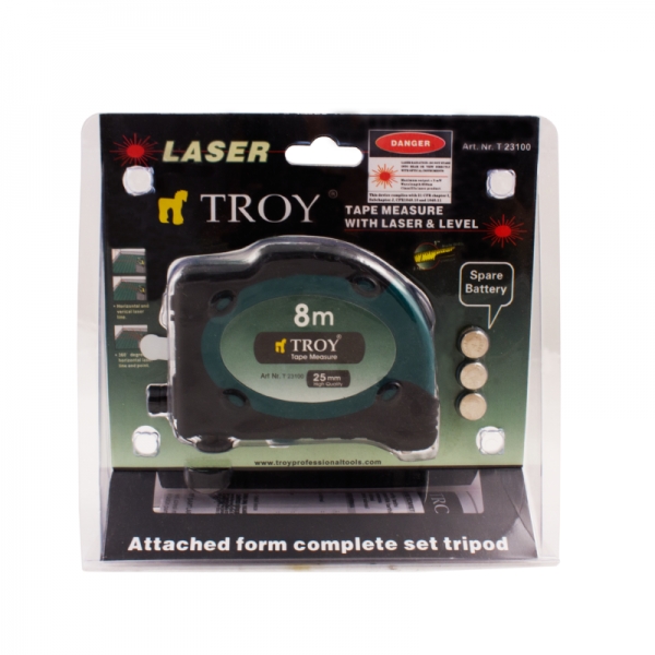 Ruleta cu laser Troy T23100, 8 m x 25 mm [7]