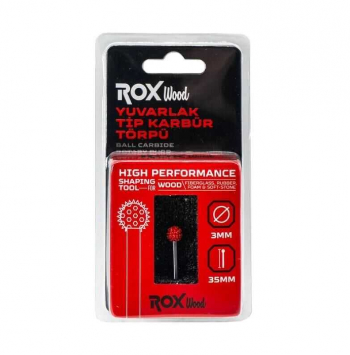 Biax din carbura de forma sferica ROX Wood 153ROX0275, Ø8 mm [5]