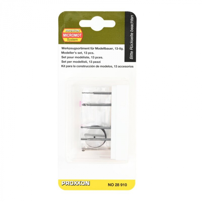Set biaxuri, freze si discuri Micromot Proxxon 28910, 13 piese [2]