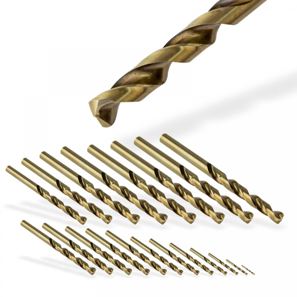 Set burghie HSS pentru metal acoperite cu cobalt Dema 18488, Ø1-10 mm, 19 piese [4]
