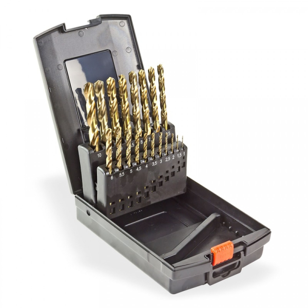 Set burghie HSS pentru metal acoperite cu cobalt Dema 18488, Ø1-10 mm, 19 piese [2]