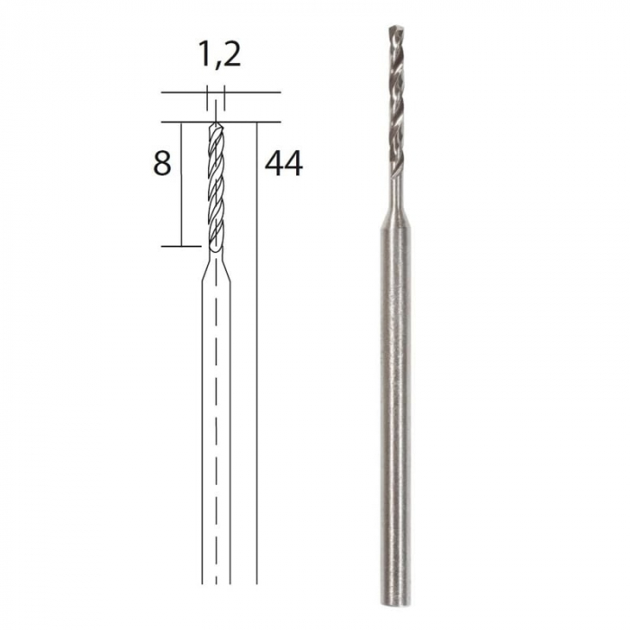 Set burghie HSS pentru metal, plastic si lemn Proxxon 28856, Ø1.2 mm, 3 bucati [4]