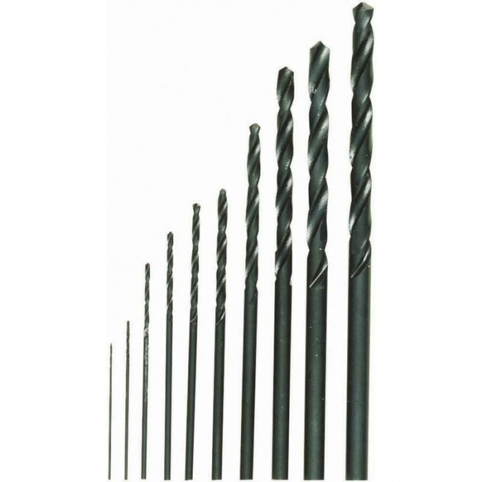 Set burghie HSS pentru metal, plastic si lemn Proxxon 28874, Ø0.3-Ø3.2 mm, 10 piese [2]