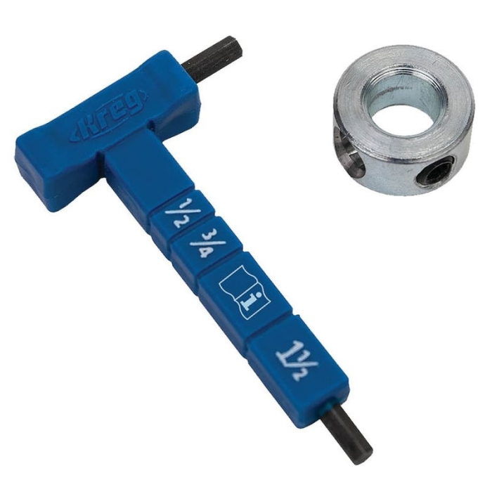 Set burghiu, inel si cheie imbus pentru gaurire la unghi in lemn Kreg KPHA540, 3 piese [3]