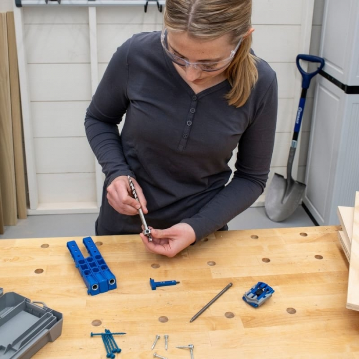 Set burghiu, inel si cheie imbus pentru gaurire la unghi in lemn Kreg KPHA540, 3 piese [8]