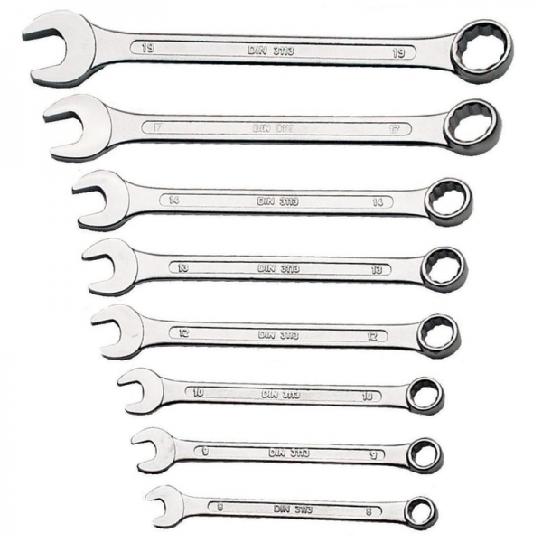Set chei combinate Mannesmann 130-08DIN, O8-19 mm, 8 piese