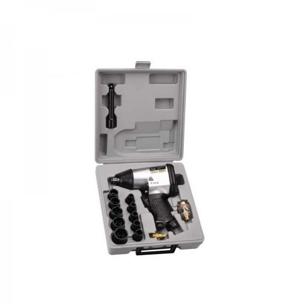 Set pistol pneumatic de impact si accesorii Wert W1855, 1 2  , 6-8 bari, 17 piese