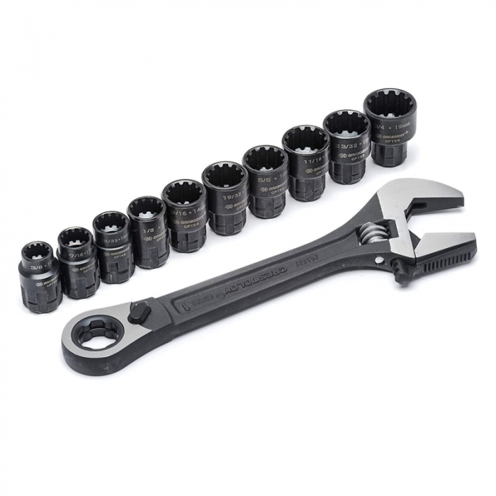 Set cheie reglabila cu clichet si capete tubulare 3 in 1 Crescent CPTAW8, 11 piese [3]