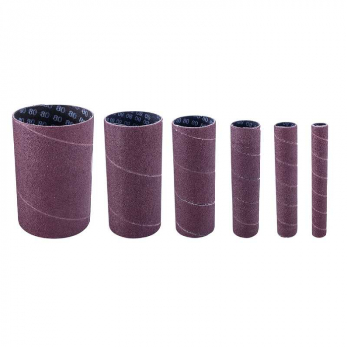 Set cilindri de slefuire pentru masini de slefuit cu ax Scheppach 7903400708, O13-76 mm, granulatie K120, 6 piese