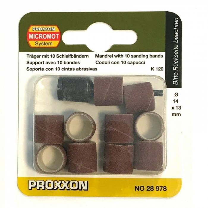 Set cilindri de slefuire Proxxon 28978, Ø14 mm, granulatie K120, 11 piese [1]