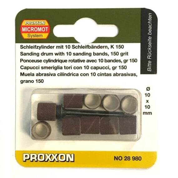 Set cilindri de slefuire Proxxon 28980, O10 mm, granulatie K150, 11 piese casaidea poza 2022