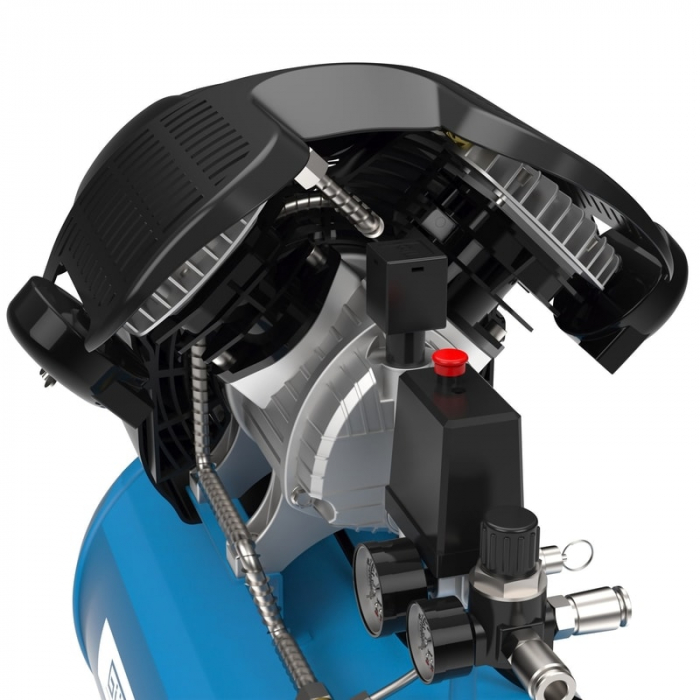 Set compresor cu doi cilindri 405/10/50 Gude 71177, 2200 W, 50 l, 10 bari, 15 piese [6]