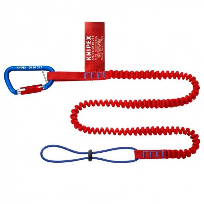Set corzi de siguranta pentru scule si carabiniere Knipex 00 50 04 T BK, 1.5 Kg, 5 bucati [3]
