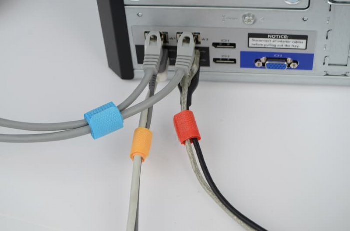 Set cureluse cu sistem de prindere velcro pentru organizare cabluri Mannesmann 42610, 50 piese [4]