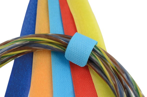 Set cureluse cu sistem de prindere velcro pentru organizare cabluri Mannesmann 42610, 50 piese [2]