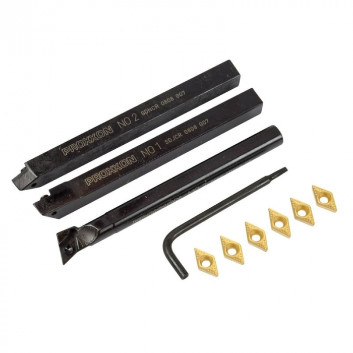 Set cutite cu placute din tungsten pentru strung de metal Micromot Proxxon 24555, 3 piese [2]