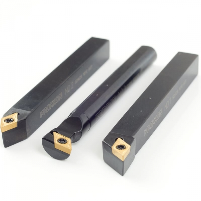 Set cutite cu placute din tungsten pentru strung de metal Micromot Proxxon 24555, 3 piese [3]