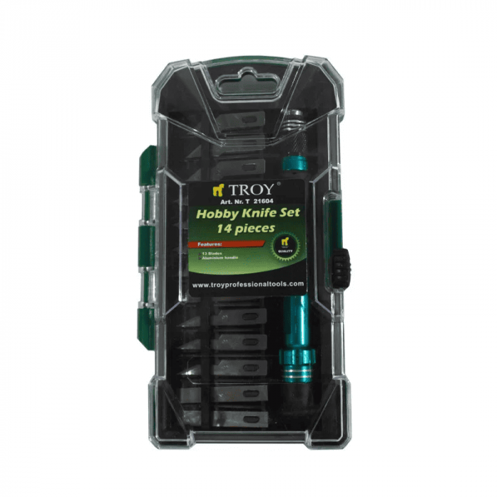 Set cutter tip bisturiu cu capete interschimbabile Troy 21604, 14 piese [3]