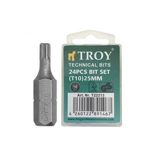 Set de biti Troy T22213, T10, 25 mm, 24 bucati [1]