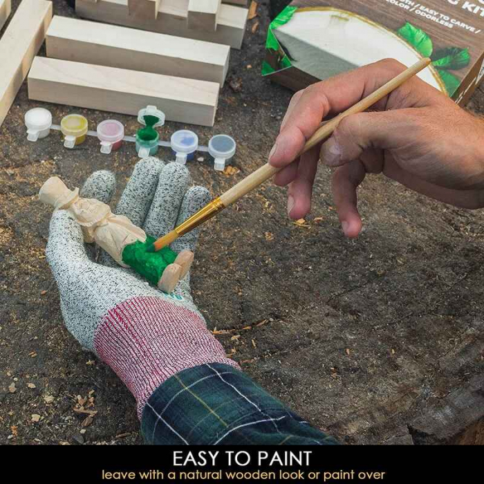 Set de blocuri din lemn pentru sculptura BeaverCraft BW16, 16 piese [5]