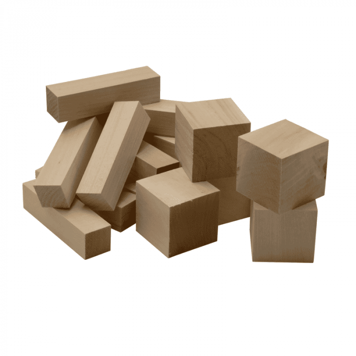 Set de blocuri din lemn pentru sculptura BeaverCraft BW18, 18 piese [2]
