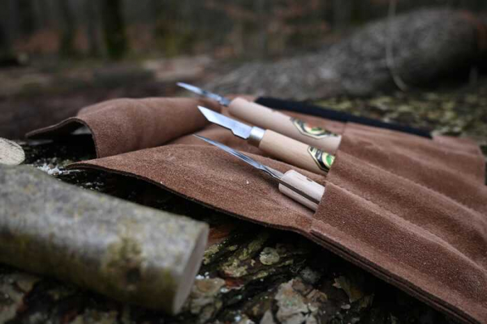 Set de cutite pentru sculptura in lemn Kirschen 3307000, 3 piese [8]