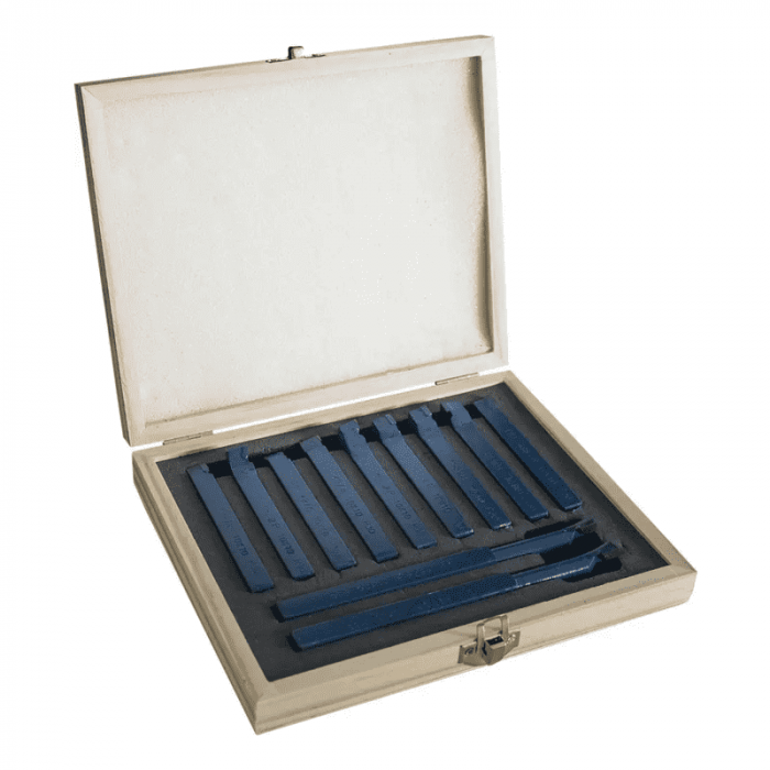 Set de cutite pentru strunjire metal de diferite forme Gude 48133, 11 piese