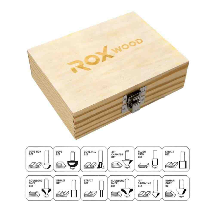 Set de freze pentru lemn ROX Wood 153ROX0309, Ø6 mm, 12 piese [5]