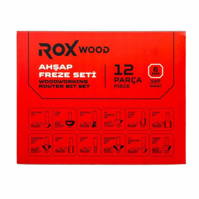 Set de freze pentru lemn ROX Wood 153ROX0309, Ø6 mm, 12 piese [7]