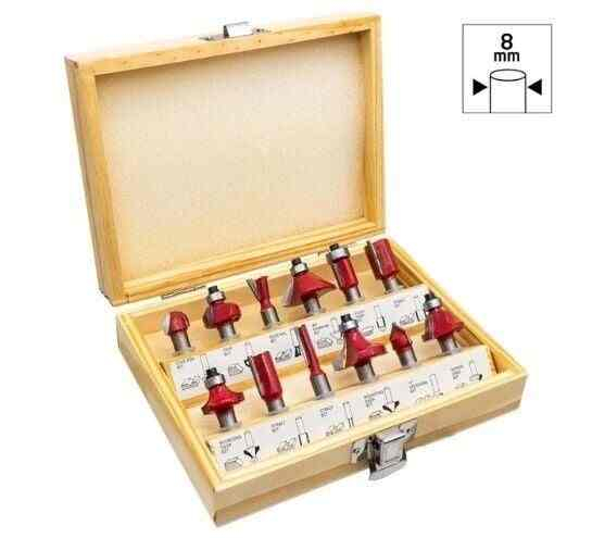 Set de freze pentru lemn ROX Wood 153ROX0310, Ø8 mm, 12 piese [2]