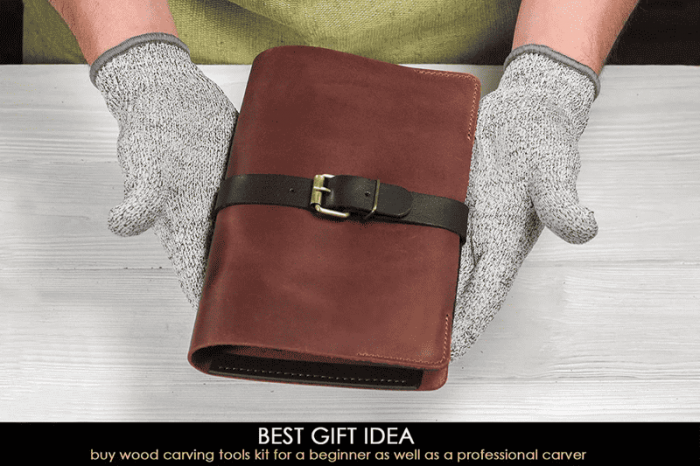 Set de sculptura in lemn BeaverCraft S13X, 5 piese, plus husa din piele [4]