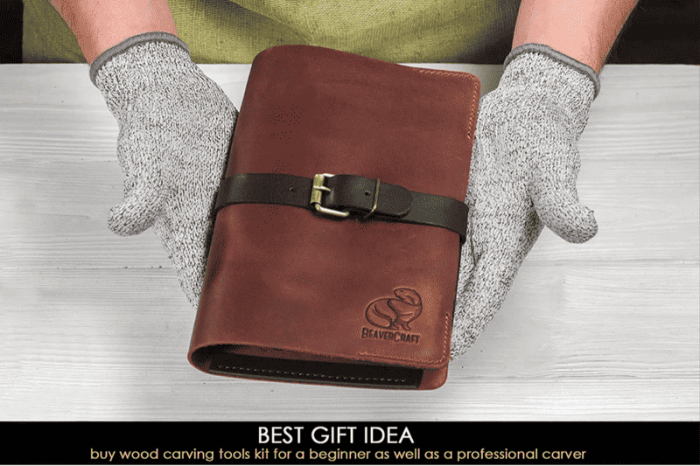 Set de sculptura in lemn BeaverCraft S15X, 5 piese, plus husa din piele [7]