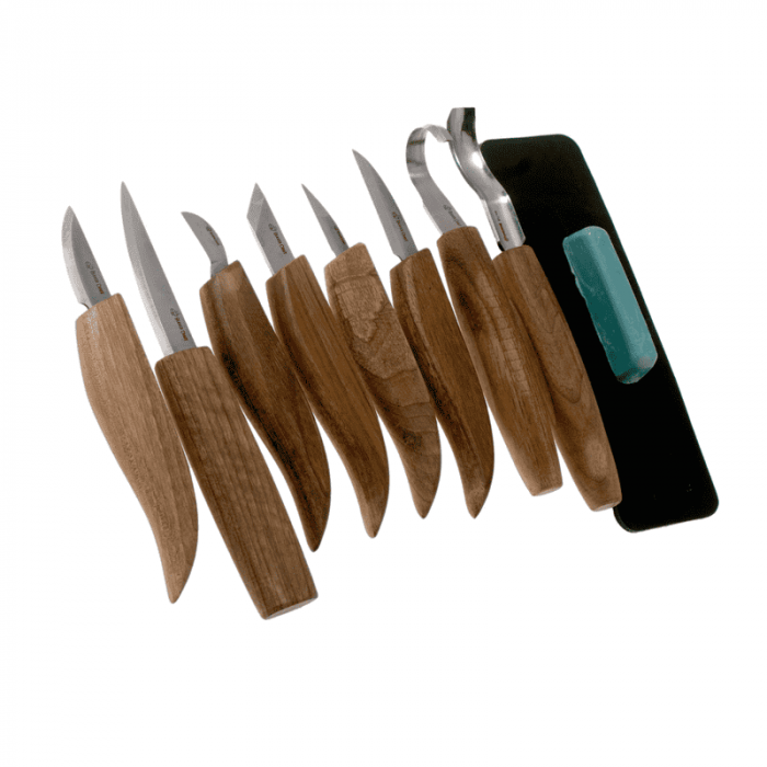 Set de sculptura in lemn BeaverCraft S18X, 10 piese, plus husa din piele [2]