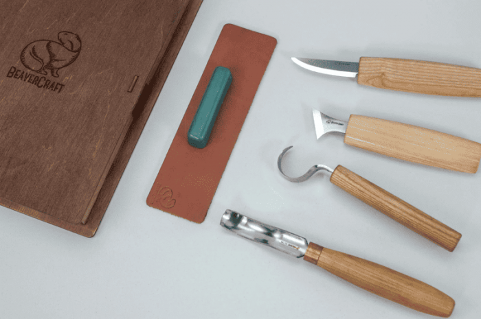 Set de sculptura in lemn, in cutie BeaverCraft S19book, 6 piese [7]