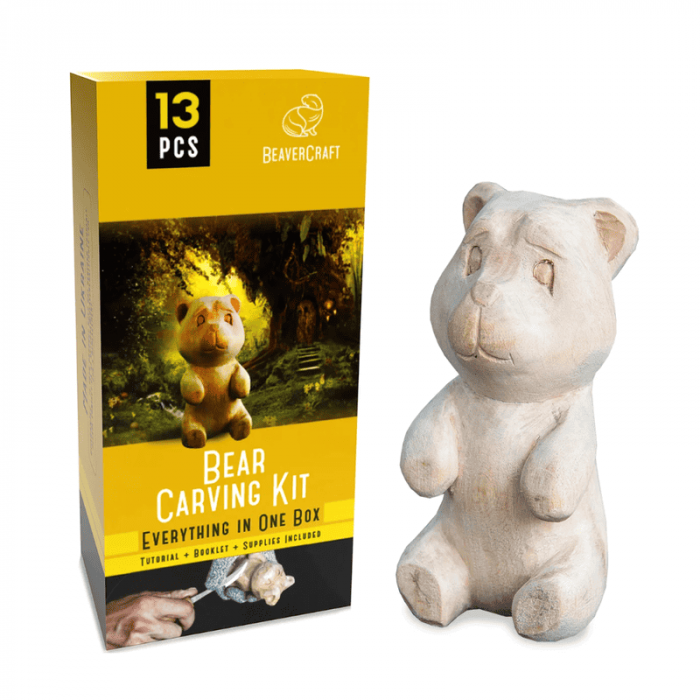 Set de sculptura ursulet BeaverCraft DIY05, 6 piese [6]