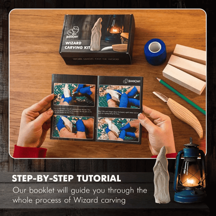 Set de sculptura vrajitor BeaverCraft DIY03, 5 piese [5]