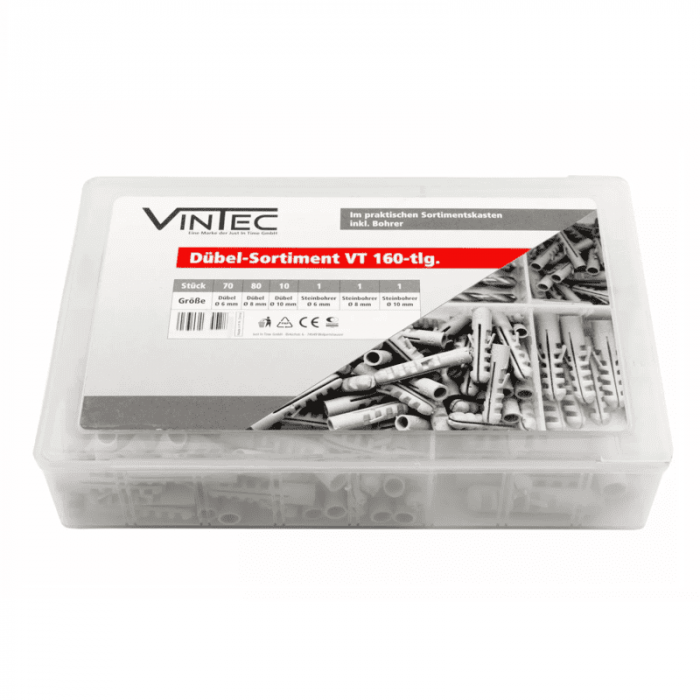 Set dibluri si burghie VT160 Vintec 74528, 163 piese