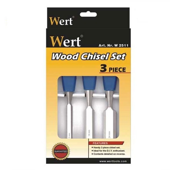 Set de dalti pentru lemn Wert W2511, 12-24 mm, 3 piese [1]