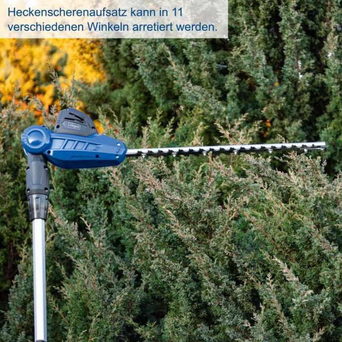 Set fierastrau telescopic 2 in 1 fara acumulator pentru taiat gard viu, crengi C-PHTS410-X Scheppach 5912404900, 20 V, 2600 mm, 2400 rpm [3]