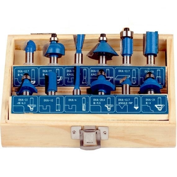 Set freze pentru lemn Wert 2504, Ø8 mm, 12 piese [2]