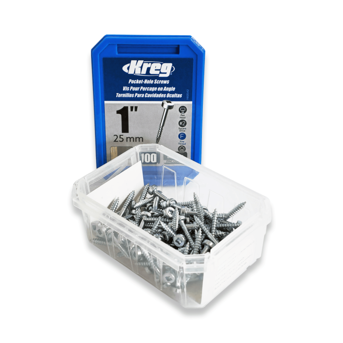 Set holtsuruburi pentru gauri in lemn Kreg SPS-F1-100, Ø8x25 mm, 100 bucati [2]