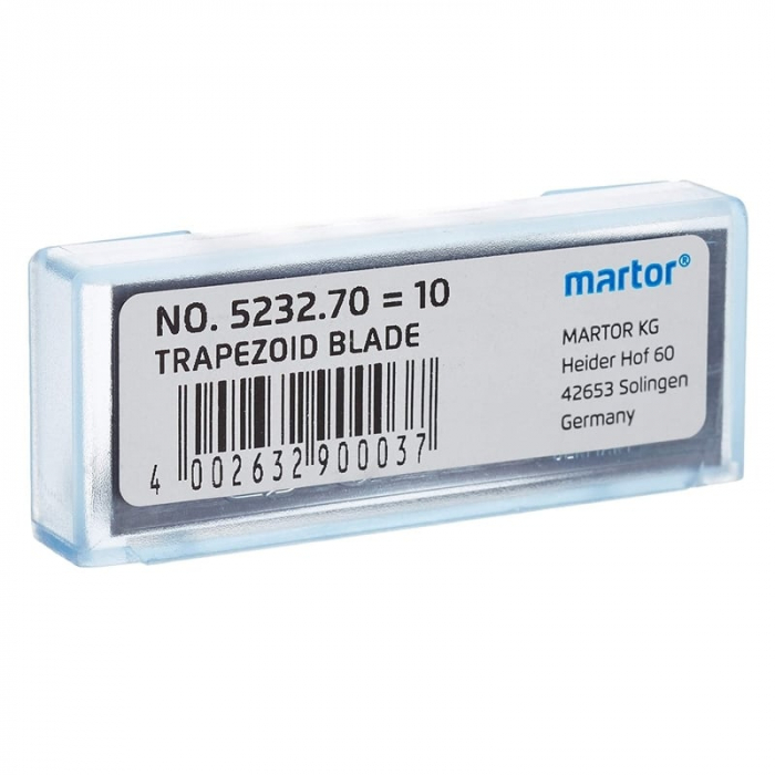 Set lame de rezerva tip trapez pentru cuttere profesionale Martor 5232, 10 bucati [5]