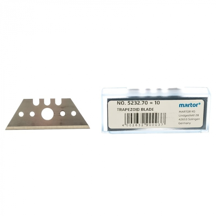 Set lame de rezerva tip trapez pentru cuttere profesionale Martor 5232, 10 bucati [4]