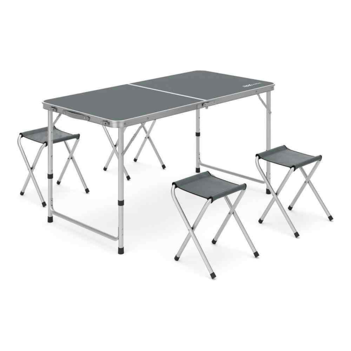 Set masa pliabila cu patru scaune ROX Wood 153CAMP0313, 5 piese