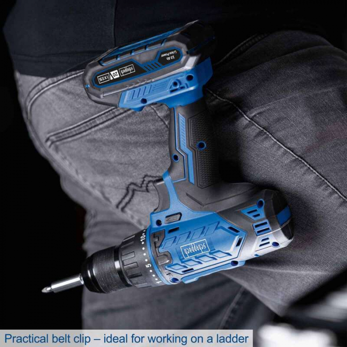 Set masina de gaurit si insurubat cu acumulator C-DTB74/1-X Scheppach 5909315900, 20 V, 2 Ah plus trusa unelte, 74 piese [4]