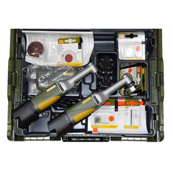 Set pentru gaurire, frezare, taiere si slefuire Proxxon 10005, 10.8 V, 2.5 Ah, 15 piese [2]